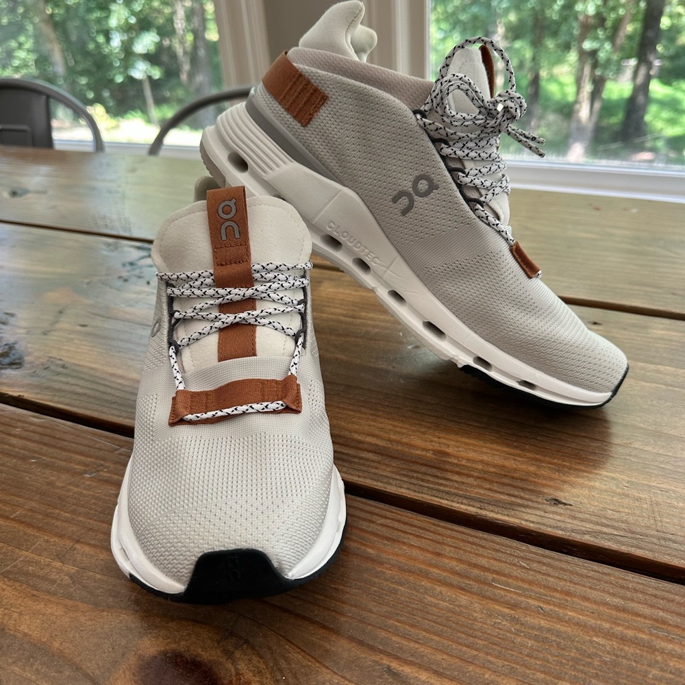 On Running Women's Cream and Brown Shoes